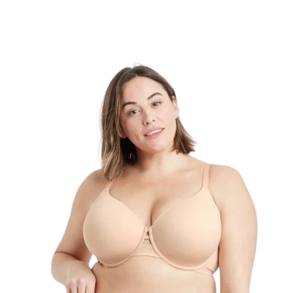Auden Women's Tan Lightly Lined Full Coverage Underwire Bra Size 44C‎
